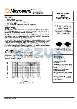 SMCG6060 datasheet - Transient Voltage Suppressor