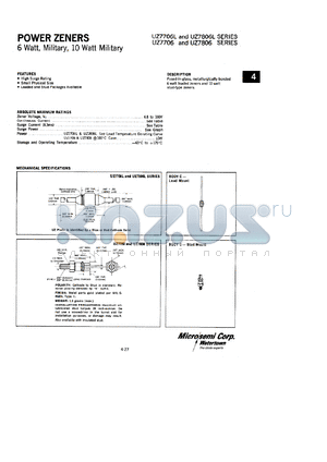 UZ7706L datasheet - Zener Voltage Regulator Diode