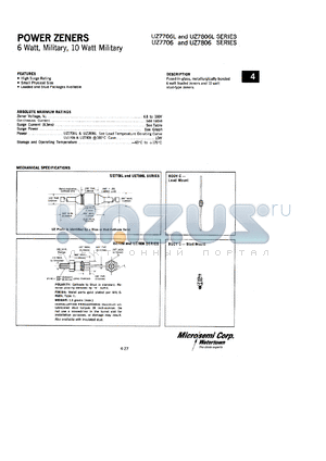 UZ7780L datasheet - Zener Voltage Regulator Diode
