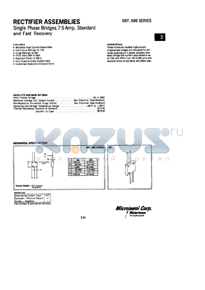 698-1 datasheet - Single Phase Bridge