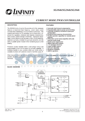 SG3846Q datasheet - Current Mode PWMs