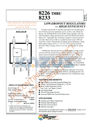 A8226SLM datasheet - Low-dropout regulator