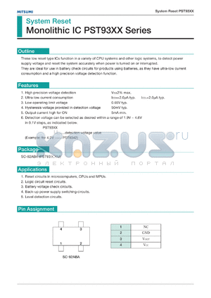 PST9322U datasheet - System reset