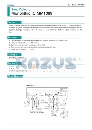 MM1069XS datasheet - Sync detector