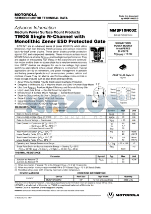 MMSF10N03ZR2 datasheet - TMOS single N-channel