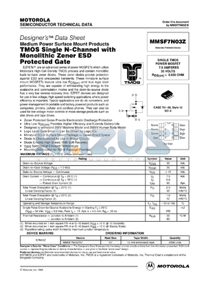 MMSF7N03ZR2 datasheet - TMOS single N-channel