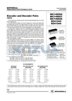 SC41344DW datasheet - Encoder and decoder pair