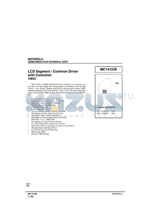 MC141539T1 datasheet - LCD segment/common driver