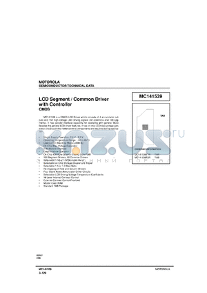 MC141539T2 datasheet - LCD segment/common driver
