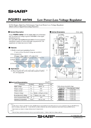 PQ5RS1G datasheet - Low power-loss voltage regulator