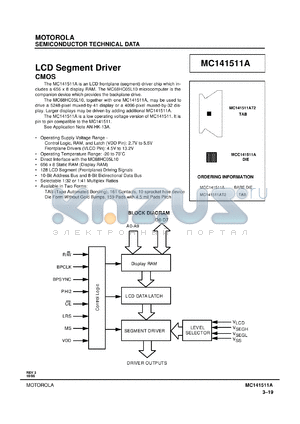 MCC141511A datasheet - LCD segment driver
