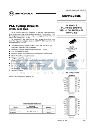MC44824D datasheet - PLL tuning circuit