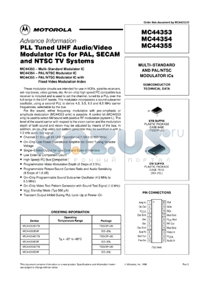 MC44355DTB datasheet - Multi-standard and PAL/NRSC modulator IC