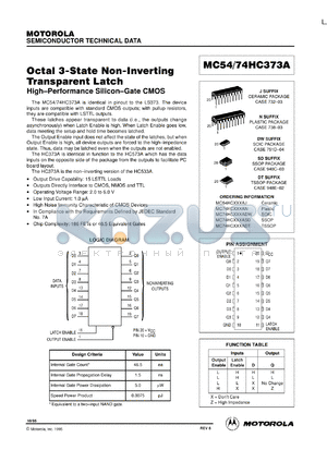 MC74HC373ASD datasheet - Octal 3-state non-inverting transparent latch