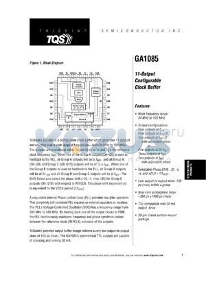GA1085MC1000 datasheet - 11-output configurable clock buffer