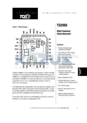 TQ2060MC datasheet - High-frequency clock generator