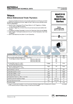 MAC310-8 datasheet - Triac