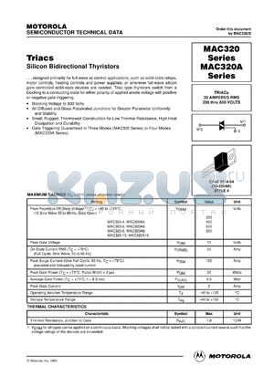 MAC320A10 datasheet - Triac