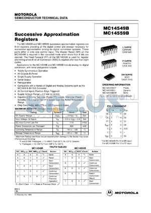 MC14559BCL datasheet - Successive approximation register