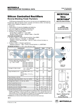 MCR704A1 datasheet - Silicon controlled rectifier