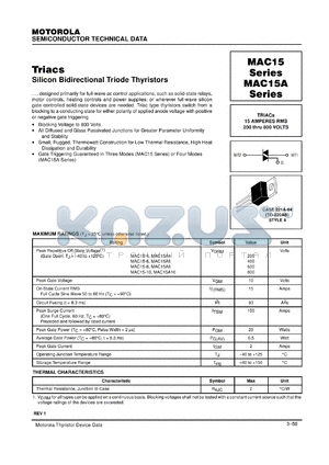 MAC15A4 datasheet - Triac