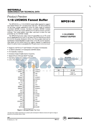 MPC9140SD datasheet - 1:18 LVCMOS fanout buffer