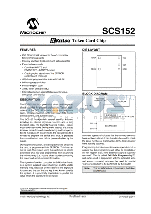 SCS152-I/WF datasheet - Keeloq token card chip