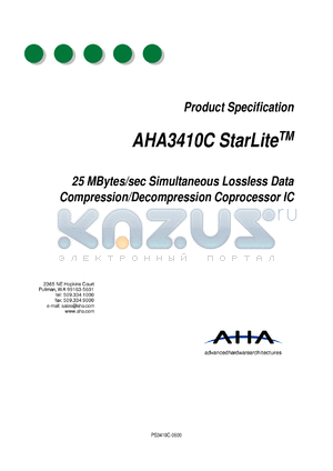 AHA3410C-025PQC datasheet - Comprocessor/decompressor IC