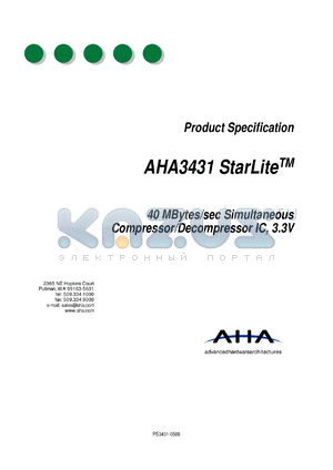 AHA3431A-040PQC datasheet - Comprocessor/decompressor IC