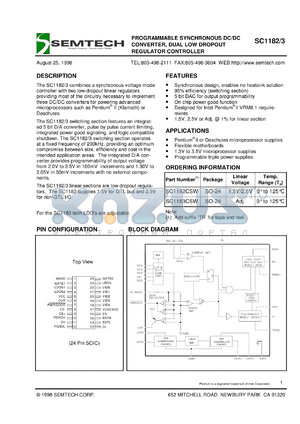 SC1182-1.5CSW.TR datasheet - 1.5V programmable synchronous DC/DC  converter