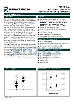 SLVU2.8-4TB datasheet - EPD TVS diode array for ESD and latch-up protection
