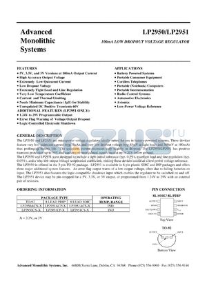 LP2950ACS-3.0 datasheet - 3.0V 100mA low dropout voltage regulator