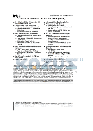 SB82375SB datasheet - PCI-EISA bridge (PCEB)