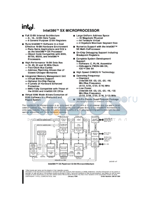 KU386SX datasheet - Microprocessor