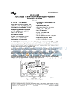 AN83C196KB datasheet - Advanced 16-bit CHMOS microcomputer ROM