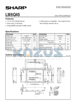 LM64Q40 datasheet - Color STN-LCD module