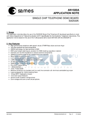 SA2002DSA datasheet - Single phase Kilowatt-hour metering IC for mechanical display applications