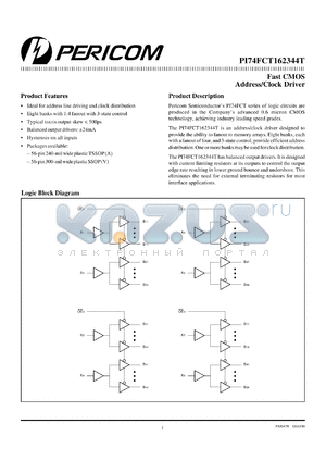 PI74FCT162344TV datasheet - Fast CMOS address/clock driver