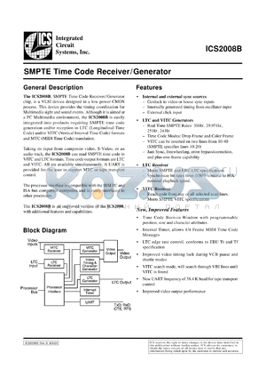 AV2008BV datasheet - SMPTE time code receiver/generator