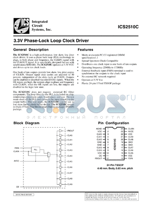 AV2510CG-T datasheet - 3.3V phase-lock loop clock driver