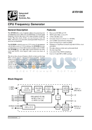GSP9108-03CS14 datasheet - CPU frequency generator