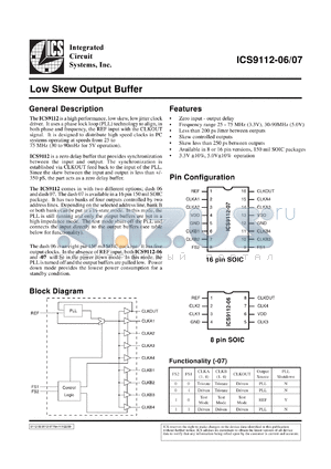 AV9112M-06 datasheet - Low skew PCI/PCI-X buffer