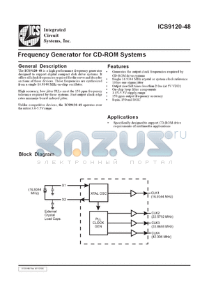 AV9120M-48 datasheet - Frequency generator for CD-ROM system