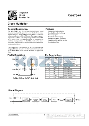 GSP9170-07CN08 datasheet - Clock multiplier