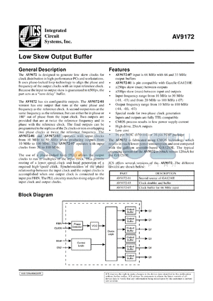 ICS9172-01CN16 datasheet - Low skew output buffer