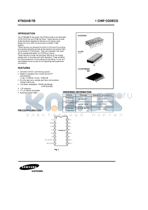 KT8557BN datasheet - 1 chip CODEC