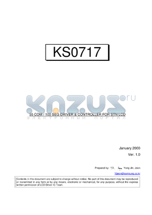 KS0717UM-L0CC datasheet - 55com/100seg driver & controller for STN LCD