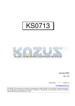 KS0713UM-L0CC datasheet - 65com/132seg driver & controller for STN LCD