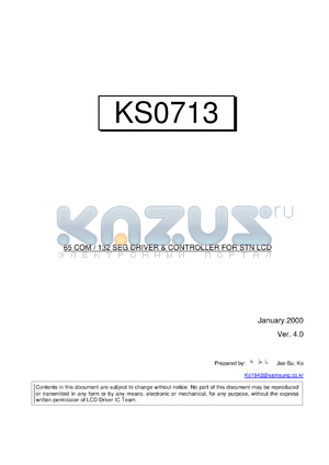 KS0713UM-L4CC datasheet - 65com/132seg driver & controller for STN LCD