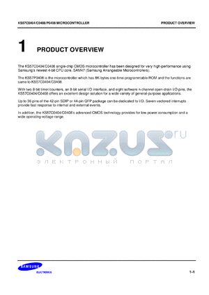 KS57P0408 datasheet - Single-chip CMOS microcontroller, OTP version